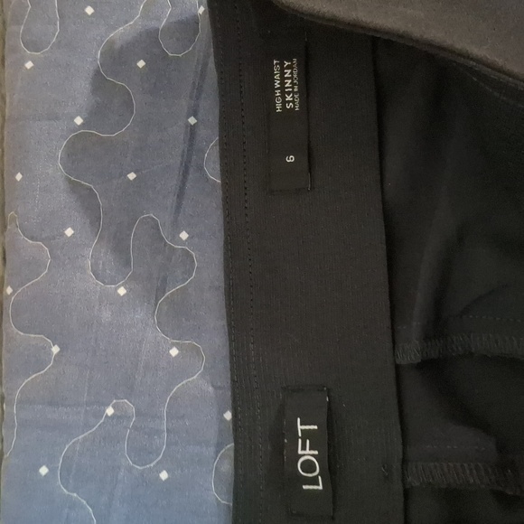 Loft High Waist Skinny Black Pants size 6 - Picture 2 of 7